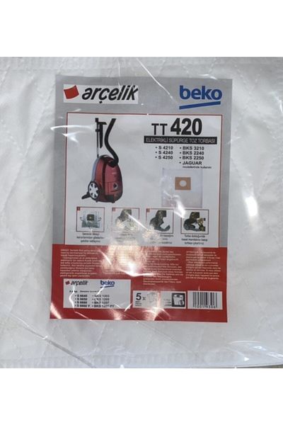 Arçelik Beko Tt420 - طقم مكنسة كهربائية مكون من 5 أكياس غبار