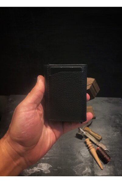 Niki Leather Legend Siyah Crazy Deri Akıllı Mekanizmalı Cüzdan