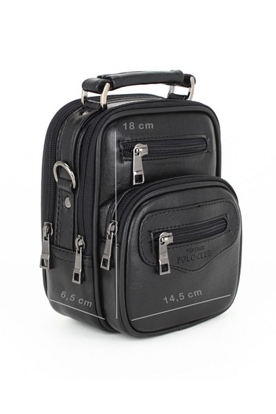 VİNTAGE POLO CLUB Small Size Case Men's Handbag with Shoulder Strap Waterproof Exterior