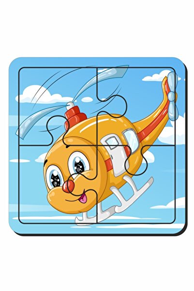 Baskı Atölyesi هليكوبتر 4 قطع اللغز الأول، لغز سهل