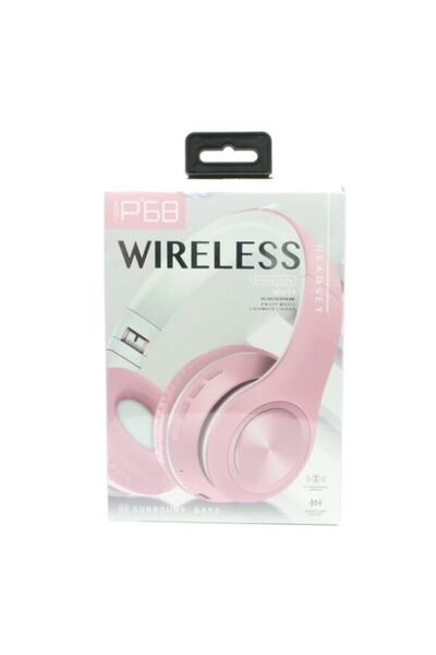 Genel Markalar Pembe Bluetooth Kablosuz Stereo Kulaklık P68