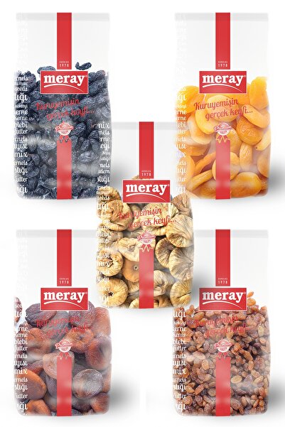 Meray Sağlıklı Mix Kuru Meyve 1 Kg 5'li Paket