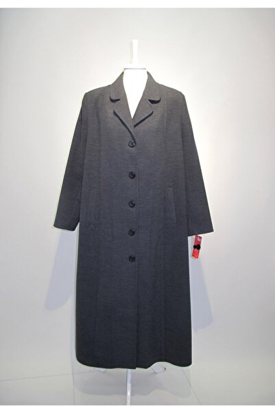 Gonca Konfeksiyon Kadın Füme Düğmeli Palto