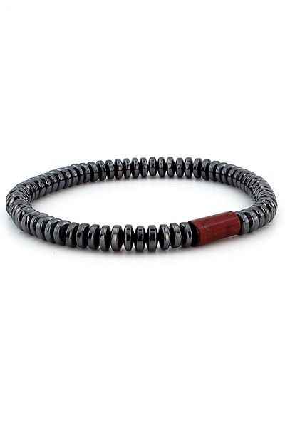 Solfera Original Tiger Eye Stone Natural Hematite Men's Bracelet J0017