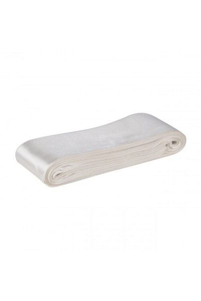 istanbulürünmarketi 2 bucăți panglică albă din satin - 6cm 10m
