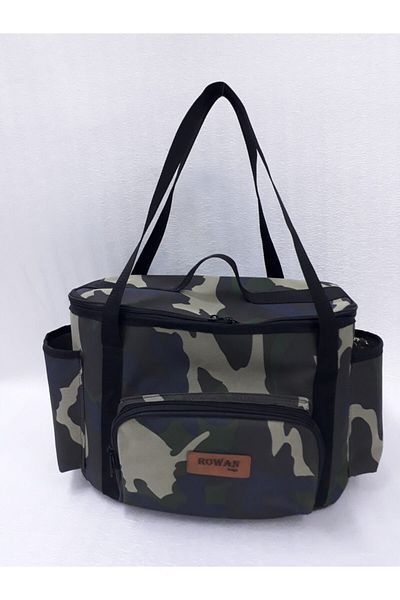 ROWAN ÇANTA Rowan Camouflage Thermal Thermos Bag with Pockets