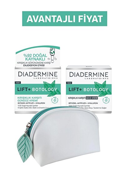 Diadermine Lıft + Botology Kırışıklık Karşıtı Gündüz Kremi + Gece Kremi + Mak...