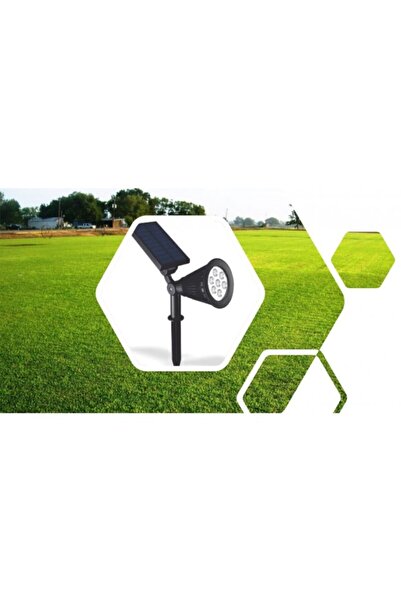 Cata 7w Solar (güneş Enerjili) Yeşil Işık Rengi Bahçe Çim Aydınlatma