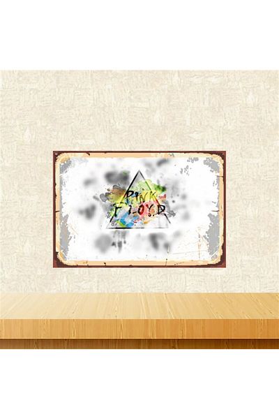 TAKIFİX Ρετρό Ξύλινο Πίνακα 20-30 εκ. με σχέδιο Pink Floyd Tkfx5727