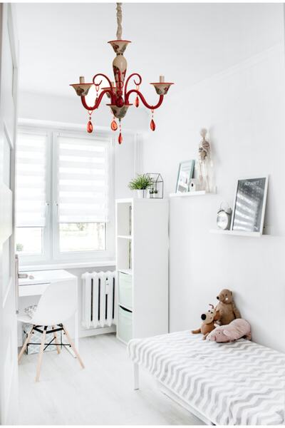 SARPER AVİZE Sarper Metal Kaplama Cam Detaylı Sarkıt Avize