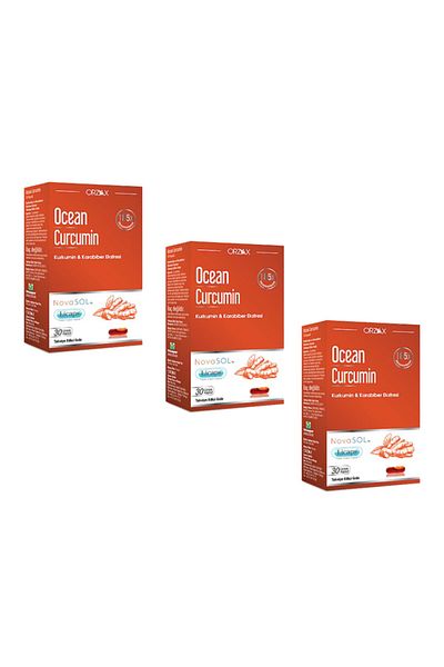 Ocean Ocean Curcumin - 30 Capsules X3 Pieces, Curcumin and Black Pepper Extract