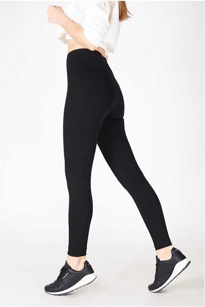 Tutku Elit Colanți lungi din bumbac pieptănat pentru femei din Lycra modal negru - 1 bucată