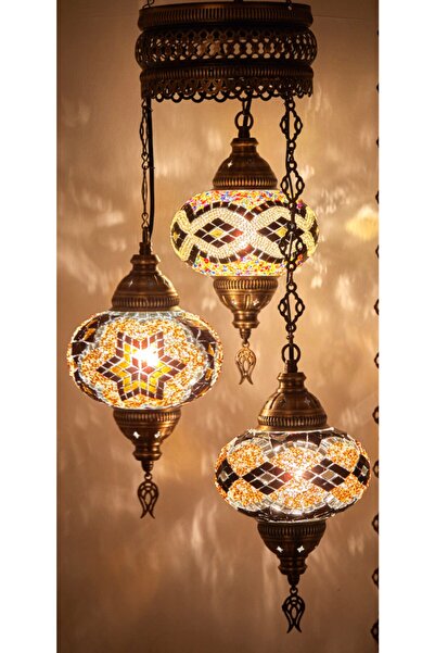 Demmex Mozaik Otantik 3'lü Sarkıt Avize