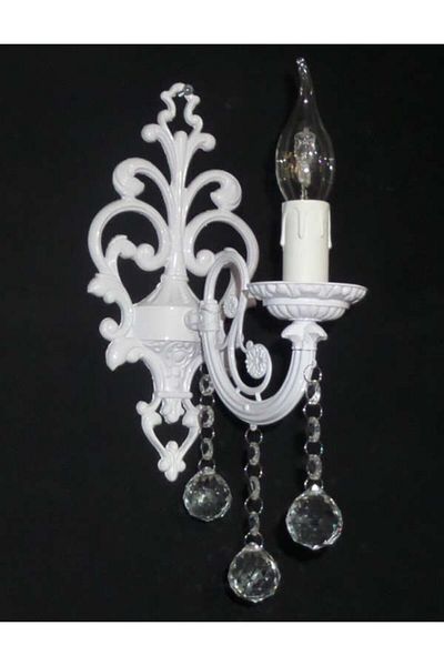 TEKAY AYDINLATMA White Cast Sconce with Stones