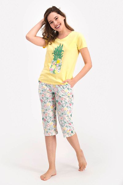Arnetta Short Sleeve Capri Pajama Set (Mother and Daughter Can Be Combined, Prices Are Separate)