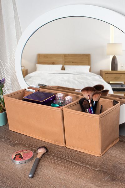 REKHOME Σετ Organizer 3 Μπεζ Συρταριέρα