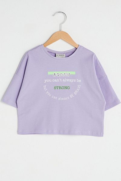LC Waikiki Dark Lilac Fkw Girls T-Shirt