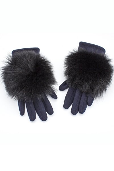 Modaqueen Kadın Kumaş Aksesuarlı Eldiven