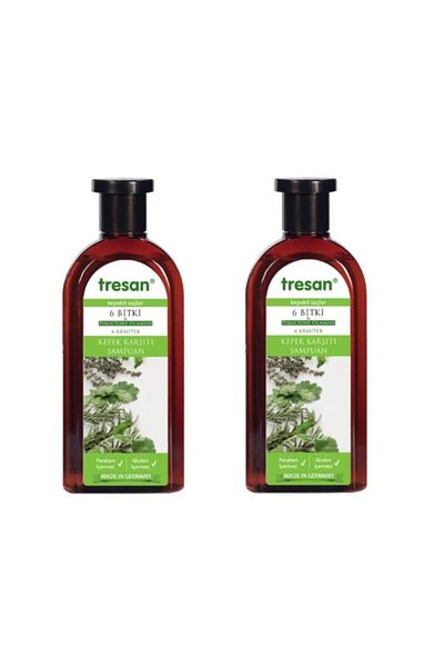 Tresan 6 Plant Anti-Dandruff - 300 Ml X2 Shampoo