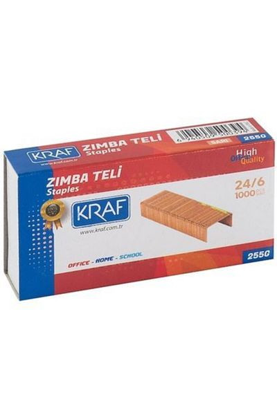 KRAF Staples 24/6 Yellow 1000pcs 255g