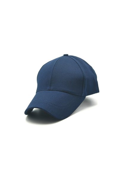 Zirve Unisex Navy Blue Sports Adjustable Hat with Velcro Back
