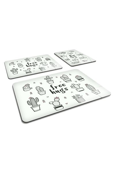 Decorita Team Free Hugs| Glass Cutting Board - Glass Cutting Plate 3 Pieces
