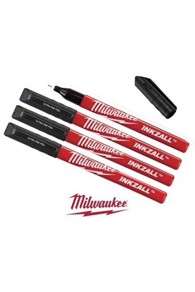 Milwaukee T48223164 Ağır Hizmet Tipi Inkzall™ 4lü Işaretleme Kalemi Geniş Uçl...