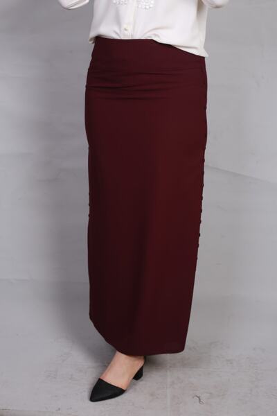 Bilgiçler Kadın Bordo Kalem Etek