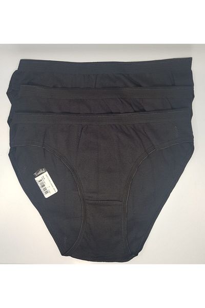 Tutku Chiloți bikini negri jacquard pentru femei, pachet de 12 Fua Shop 679