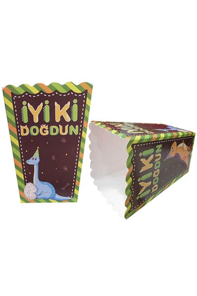 Partimarka Dinosaur Birthday Corn Boxes