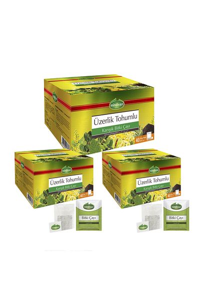 Mindivan Peganum Seed Tea 40Pcs Filtered Bags with Drawstring Envelopes X3Pcs