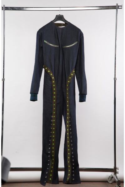 Futuristiklover Kadın Lacivert Denim Tulum