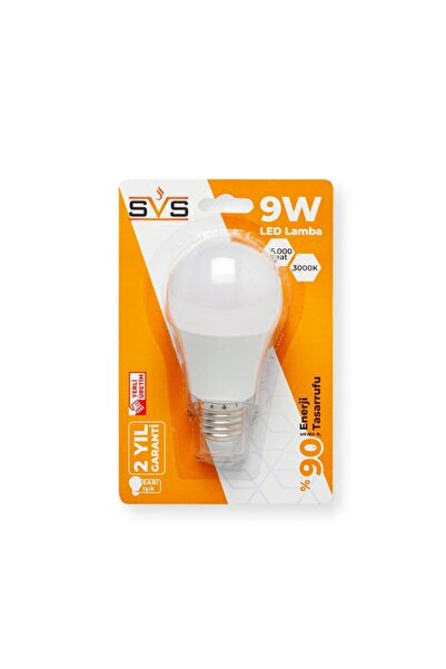 SVS 9w Led Ampul 3000k Sarı