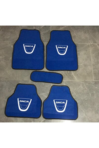 Universal Dacıa Logolu Mavi Halı Paspas Çift Kat