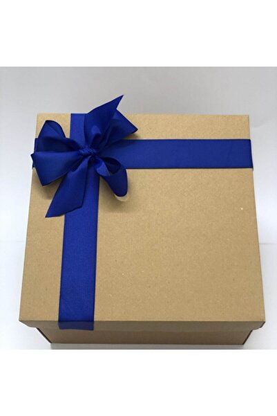 Stil Kutu Babalar Günü Koyu Mavi Kraft Hediye Kutusu