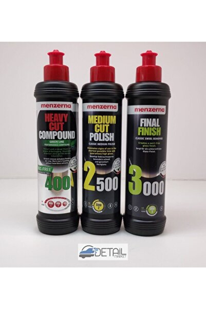 Menzerna Yeşil 400 2500 3000 Pasta Hare Boya Koruma Seti 250 ml