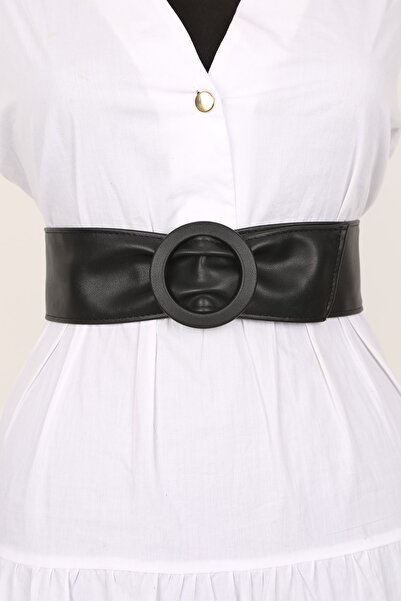 Playaks Yuvarlak Tokalı Bağlamalı Kadın Kemer