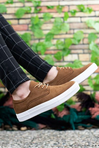 Riccon Ανδρικά tan Suede Sneakers0012365