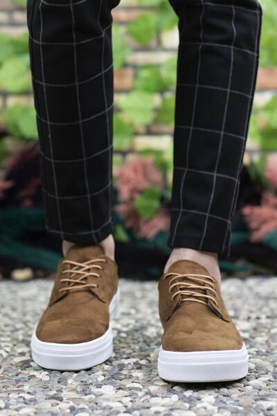 Riccon Pánské hnědé semišové tenisky0012365