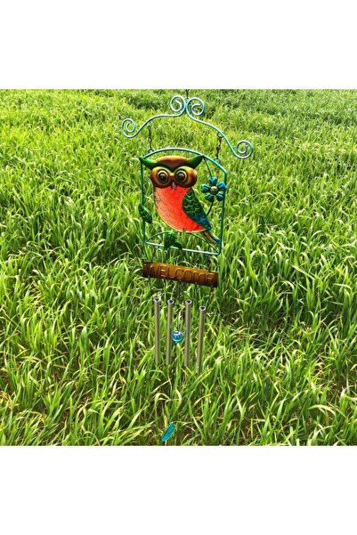 ArtemisSeramik الحديد المطاوع الملونة جرس البومة ترحيب الرياح الرنين حديقة شر...
