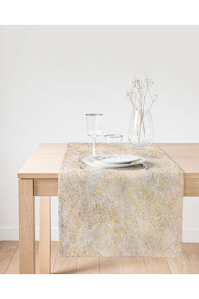 Realhomes Μοντέρνο Διακοσμητικό Suede Runner με ψηφιακή εκτύπωση σε χρώμα πούδρας