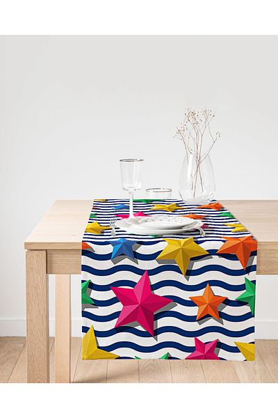 Realhomes Zigzag 3D Star Pattern Design special Suede Runner