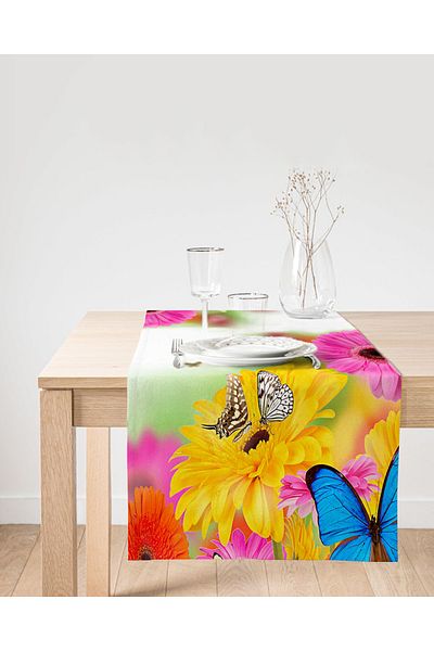 Realhomes Runner modern din piele intoarsa cu imprimare digitala cu design special
