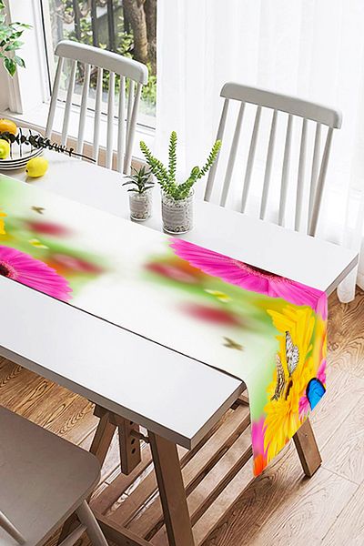 Realhomes Runner modern din piele intoarsa cu imprimare digitala cu design special