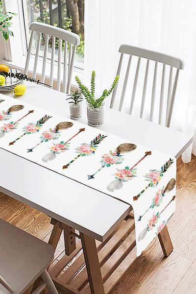 Realhomes Ψηφιακό τυπωμένο Suede Runner με μοτίβο λουλουδιών