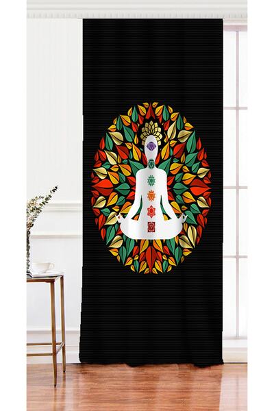 Realhomes ستارة خلفية ماندالا لليوجا في الشرق الأقصى - جناح واحد، طباعة رقمية