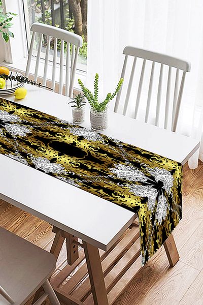 Realhomes Runner modern din piele intoarsa cu imprimeu digital cu design special de primavara
