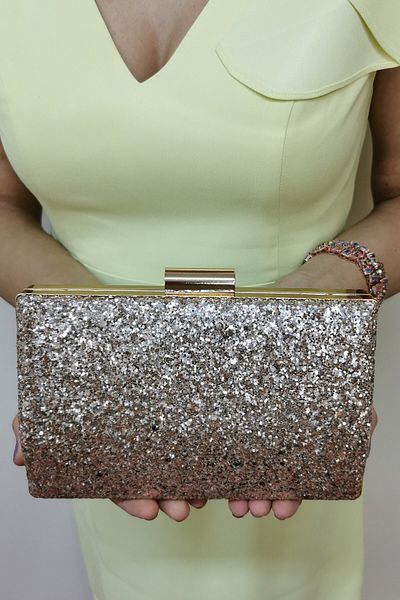 NAZART Βραδινό φόρεμα Clutch γυναικεία πούλιες σε σκόνη