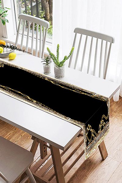 Realhomes Runner modern din piele intoarsa cu imprimare digitala cu design special