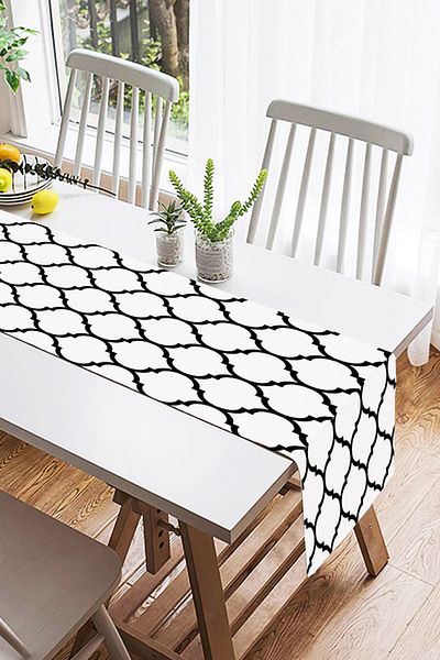Realhomes Alb-negru Ogea Model Decorativ Design Special Suede Runner